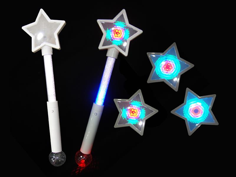 Five-Pointed Star Rotating Stick + Laser Ball Witout Music