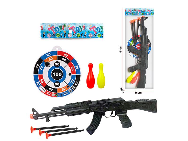 Soft Bullet Gun Set (With Target, Bowling Toys)