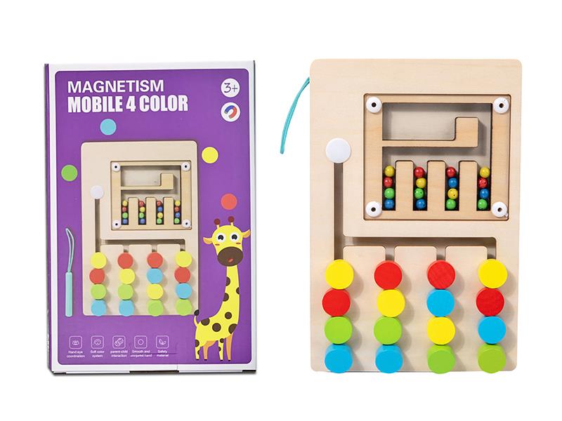 Wooden Magnetic Walking Beads Maze Toy