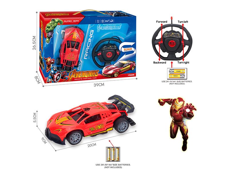 27Mhz 1:18 4-Channel Remote Control Iron Man Bugatti Racing Car(Not Included Batteries)