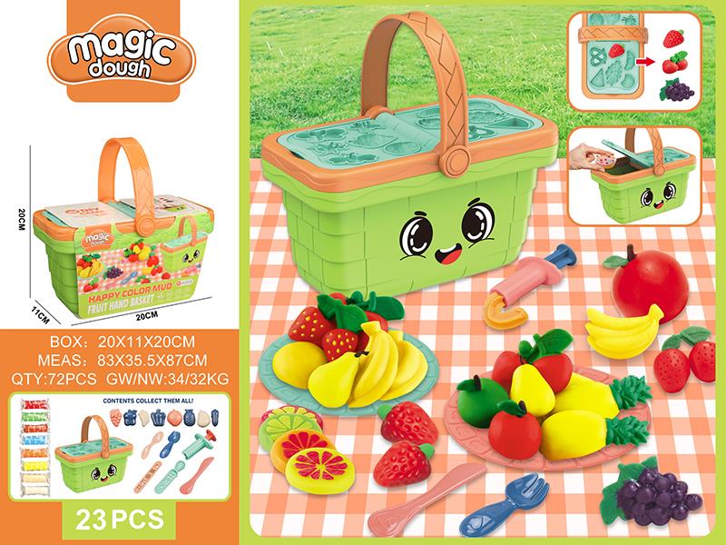 Color Clay Fruit Hand Basket Set 23pcs