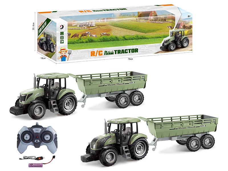 2.4G Remote Control Farm Tractor Trailer Toy(Demo + Sounds)