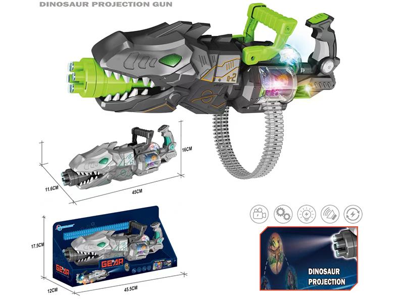 B/O Tyrannosaurus Projection Gun With Lights And Music