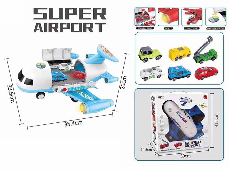 City Friction Series Airplane(With 6 Alloy Car)