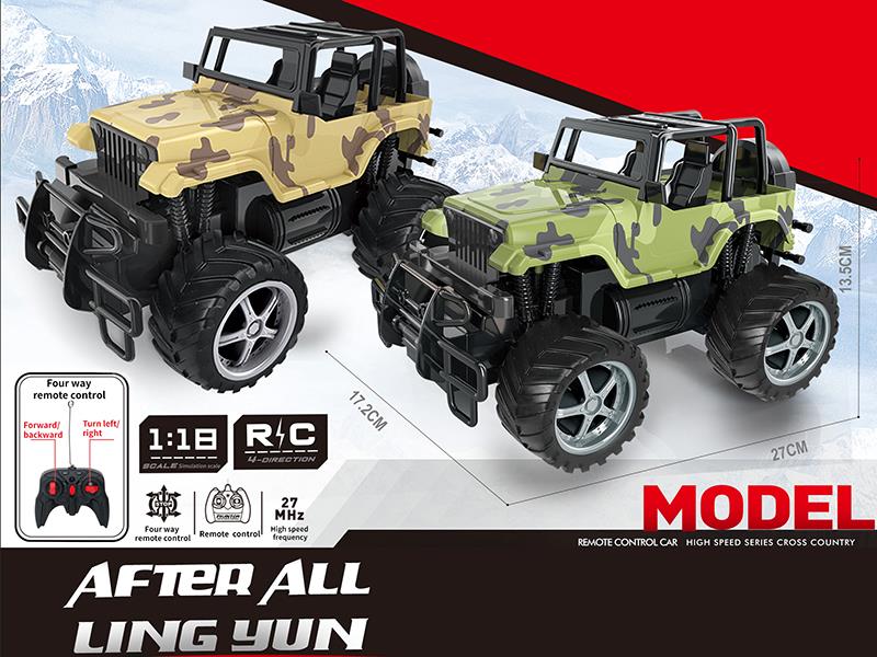 1:18 Remote Control Jeep Off-Road Vehicle-Camouflage