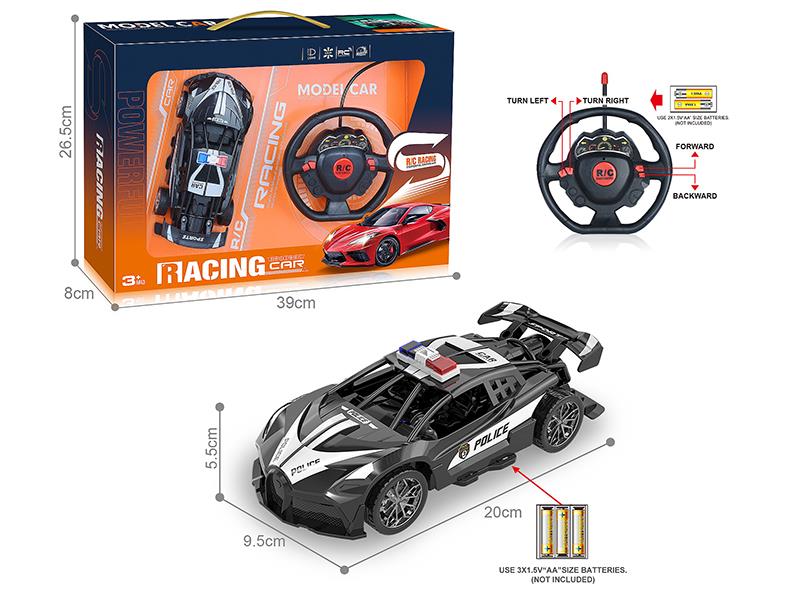 27Mhz 1:18 4-Channel Remote Control Bugatti Police Car(Not Included Batteries)