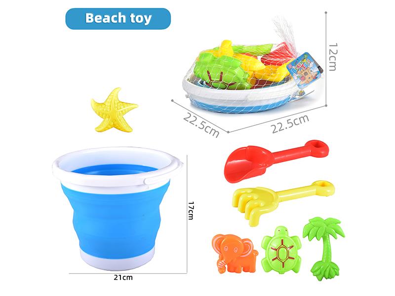 Folding Sand Bucket Set 7pcs