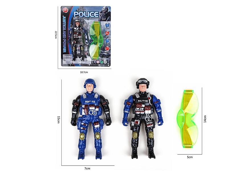 Policeman Toy With Flash Lights + Glasses