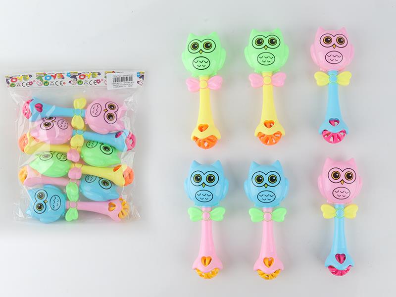 Cartoon Owl Rattles 6pcs