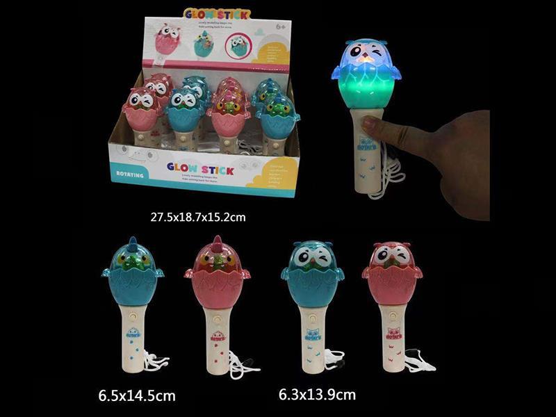 Mini Dinosaur/Owl Flash Stick With 5 Lights 12PCS