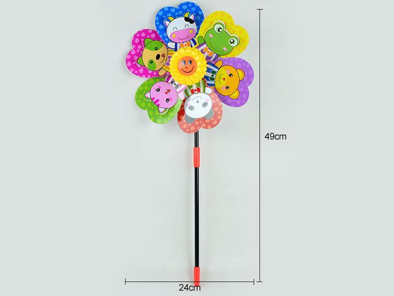 3D Cartoon Windmill Toy With Smiling Face