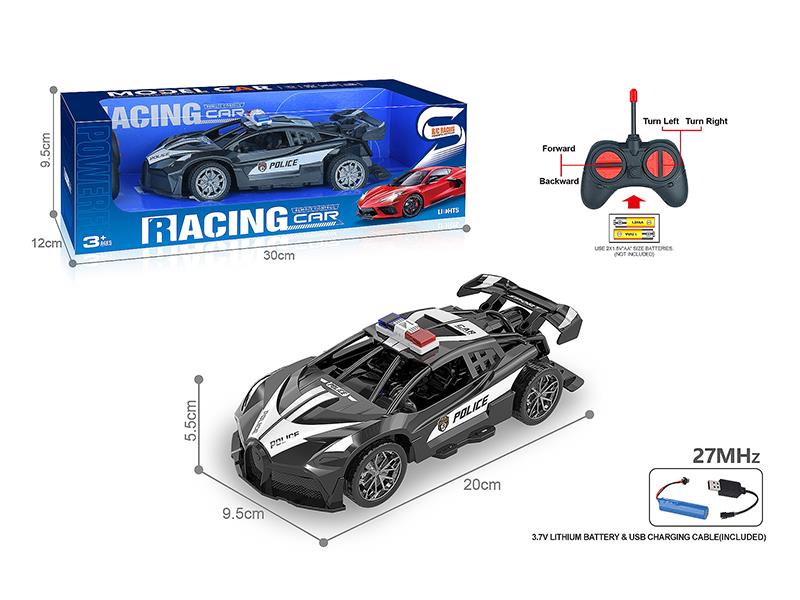 27Mhz 1:18 4-Channel Remote Control Bugatti Police Car(Included Batteries)