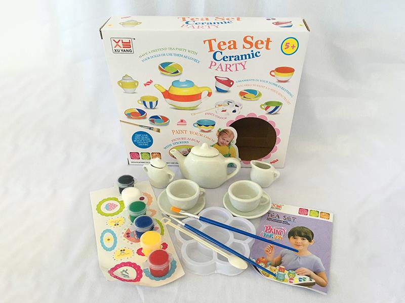 DIY Coloured Drawing Porcelain Tea Set