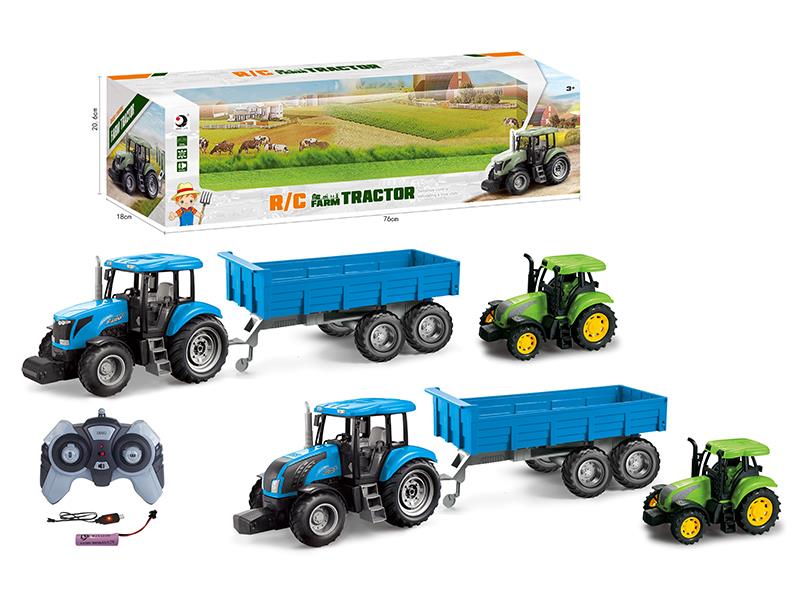 2.4G Remote Control Farm Tractor Trailer Toy(Demo + Sounds)