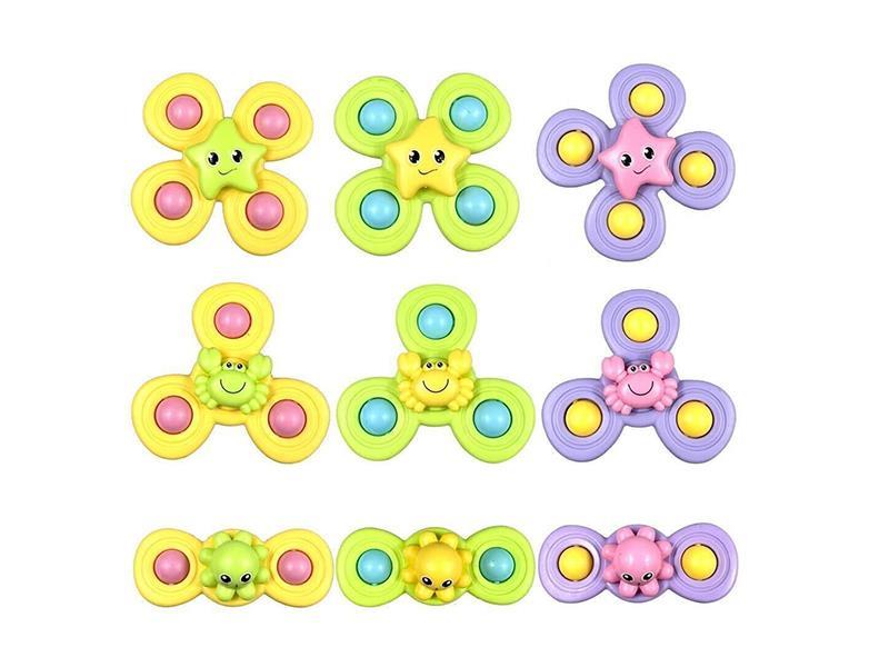 Octopus/Crab/Star Spinning Top Toys 3pcs