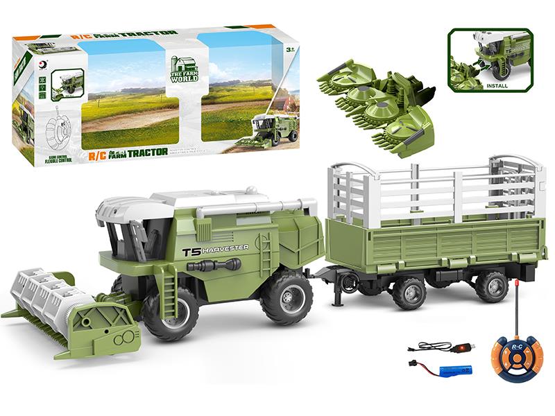 27Mhz Remote Control Farm Harvester Trailer