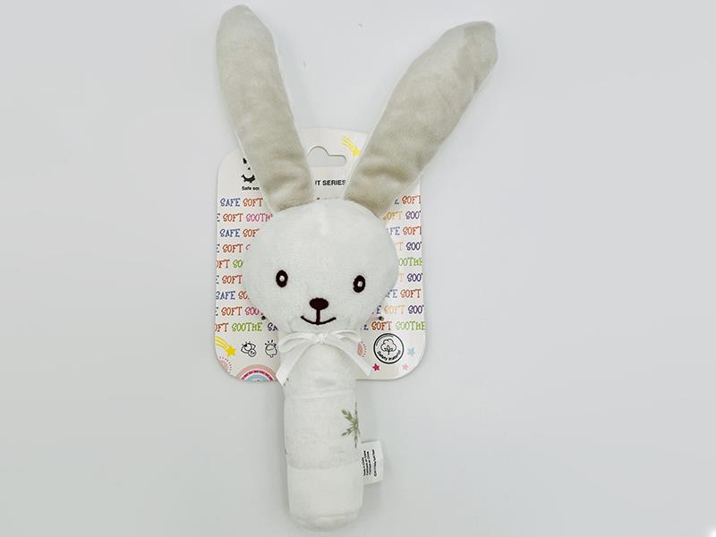 Plush Animal Baby Rattle Stick