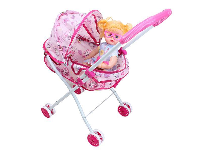 14' Doll + Baby Stroller(iron)