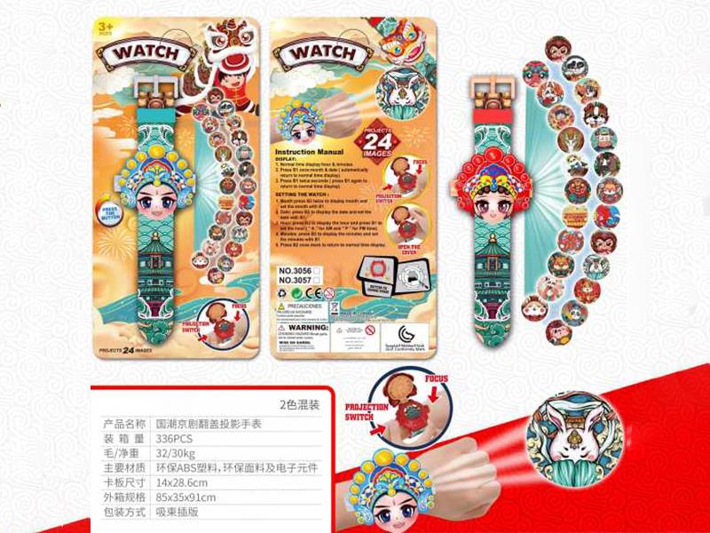 Beijing Opera Projection Flip Cover Watch