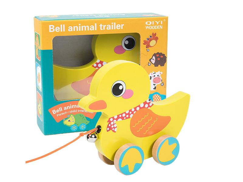 Wooden Duck Trailer With Bell