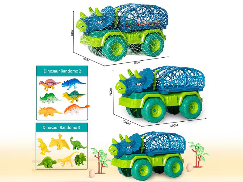 Slide Triceratops Transport Truck Set 10pcs