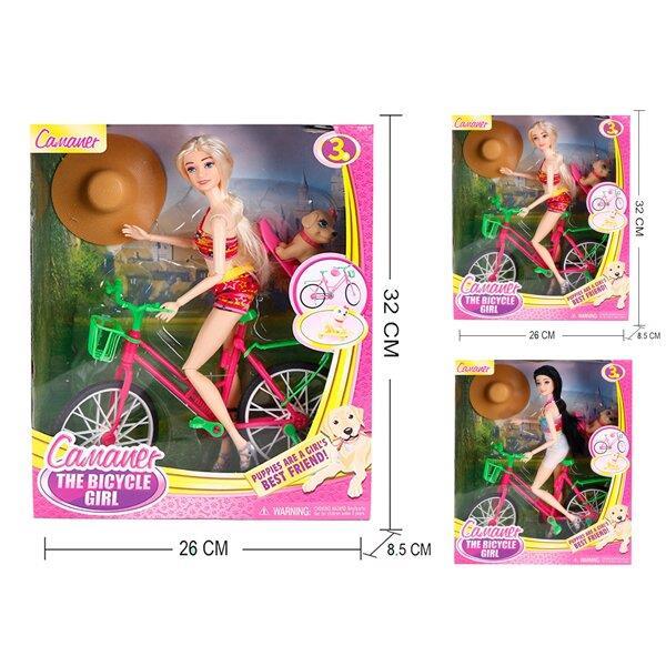 Barbie With Bicycle Beach Hat