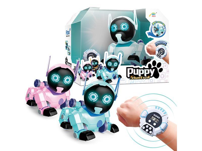 R/C Flip Stunt Robot Dog With Smart Watch