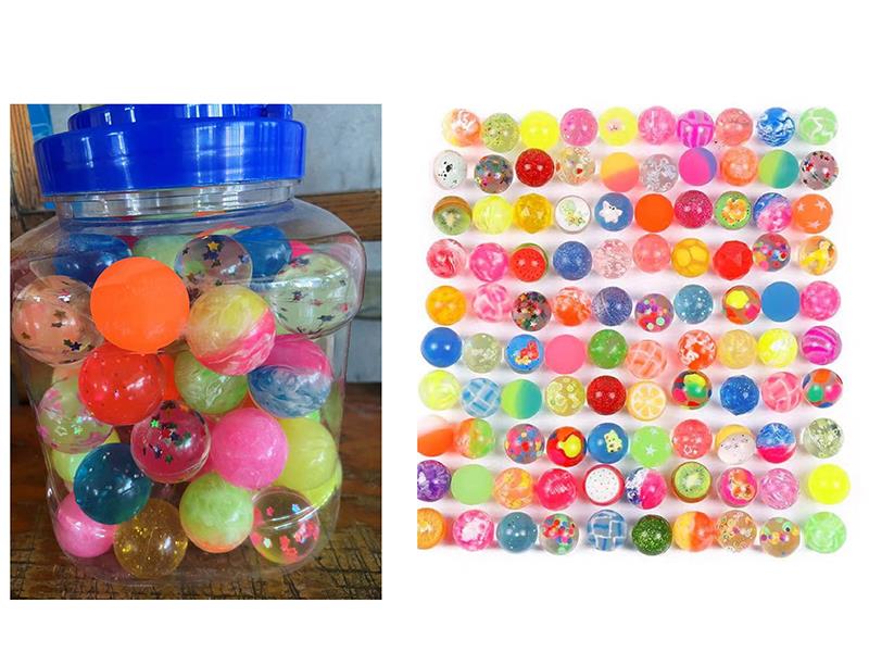 Rainbow Transparent Color Series Bouncy Balls 110PCS