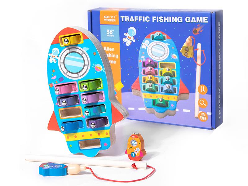 Wooden Rocket Fishing Game