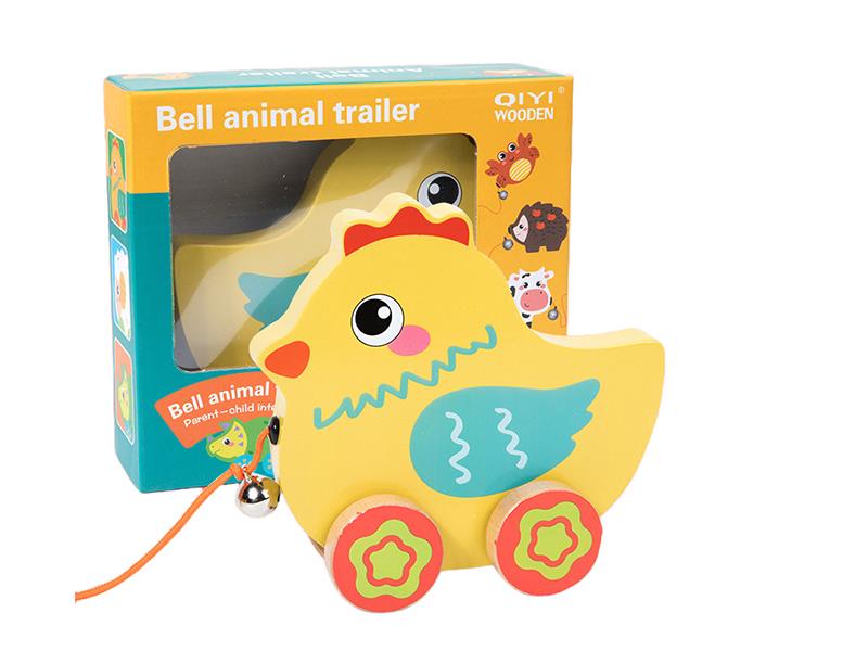 Wooden Chicken Trailer With Bell