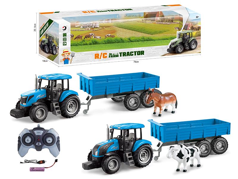 2.4G Remote Control Farm Tractor Trailer Toy(Demo + Sounds)