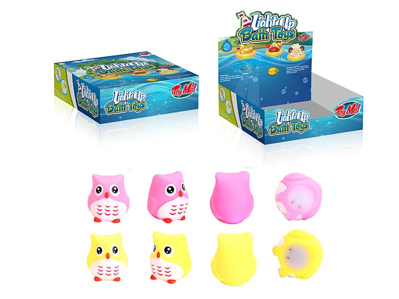 Owl Light Up Bath Toys 12pcs