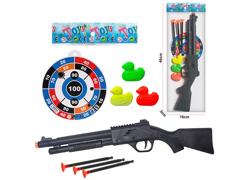 Soft Bullet Gun Set(With Target, 3 Ducks)