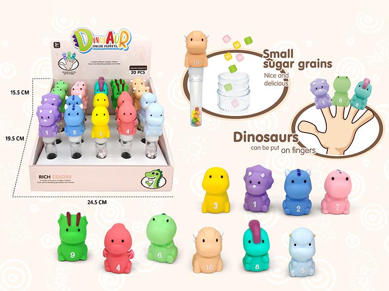 Dinosaur Finger Puppets Candy Toys 20pcs