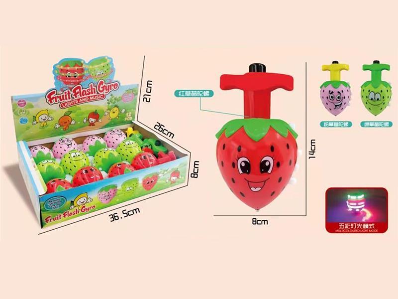 Strawberry Top With Lights And Music 12pcs