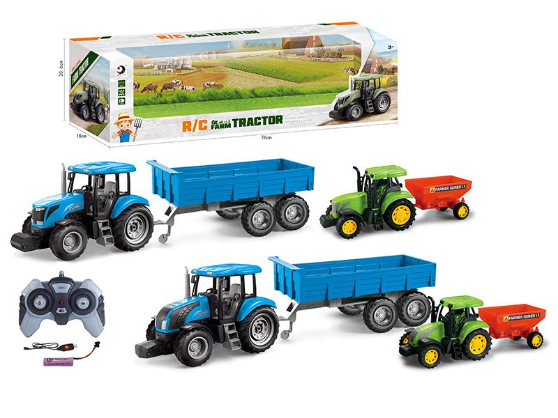 2.4G Remote Control Farm Tractor Trailer Toy(Demo + Sounds)