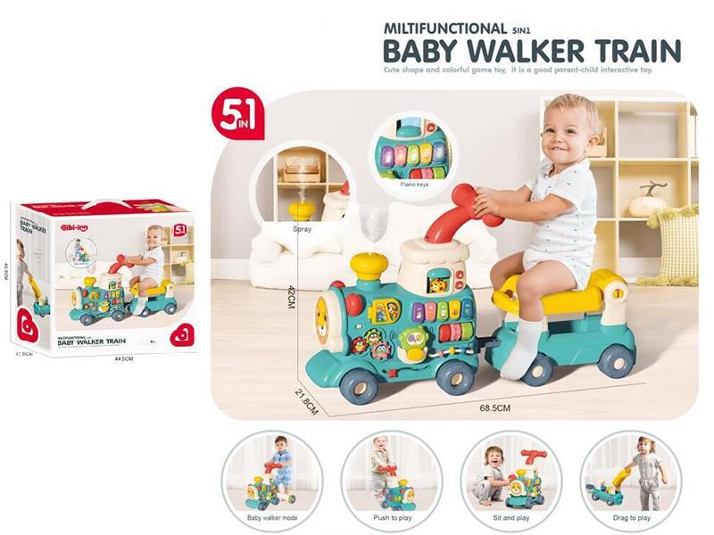 Multifunctional 5 In 1 Baby Walker Train