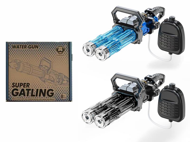 Electric Double-Barreled Gatling Backpack Water Gun