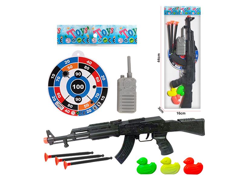 Soft Bullet Gun Set(With Target, 3 Ducks, Interphone)