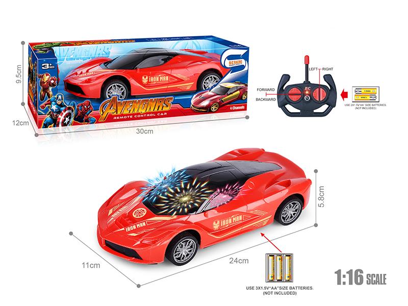 27Mhz 1:16 4-Channel Remote Control Iron Man  Ferrari Car With 3D Lights(Not Included Batteries)