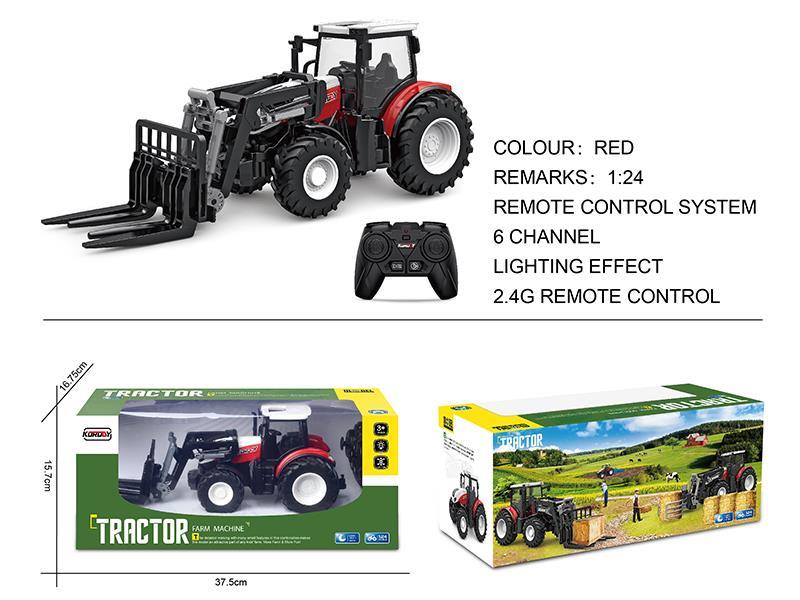 1:24 2.4G 6-Channel Remote Control Farm Tractor