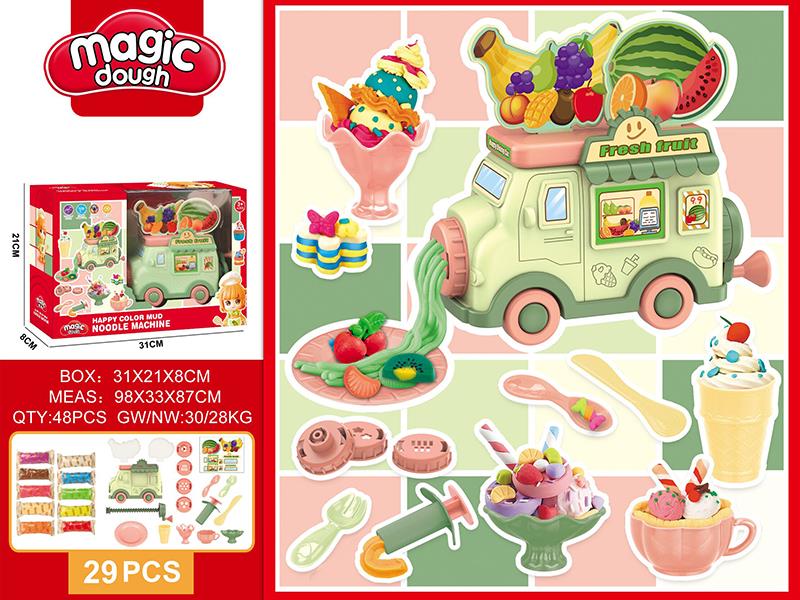 Fruit Truck Noodle Machine Color Clay Set 29PCS