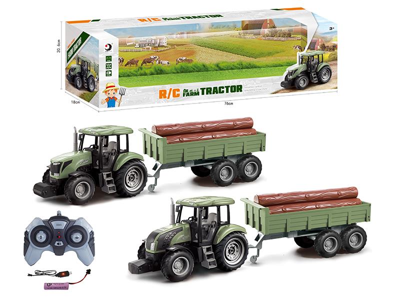 2.4G Remote Control Farm Tractor Trailer Toy(Demo + Sounds)