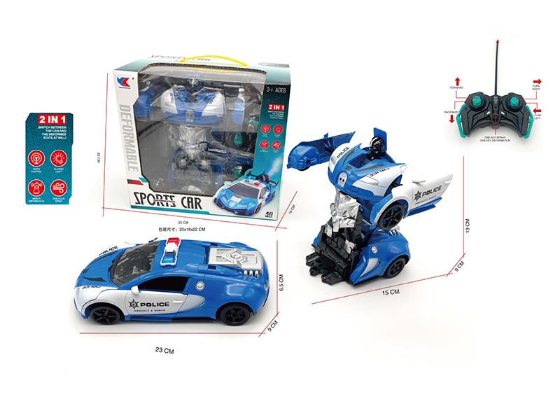 1:18 8-Channel Remote Control Bugatti Transformation Police Car(Not Included Batteries)