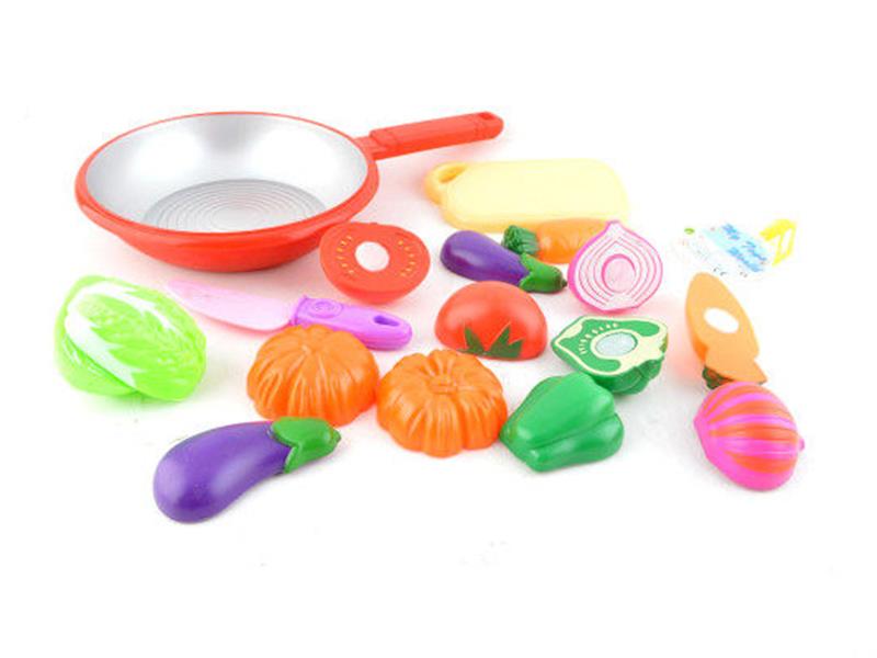 Round Pan + Cutting Fruits And Vegetable Set