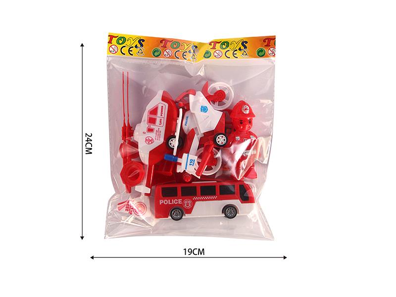 City Fire Traffic Series Pull Back Toy