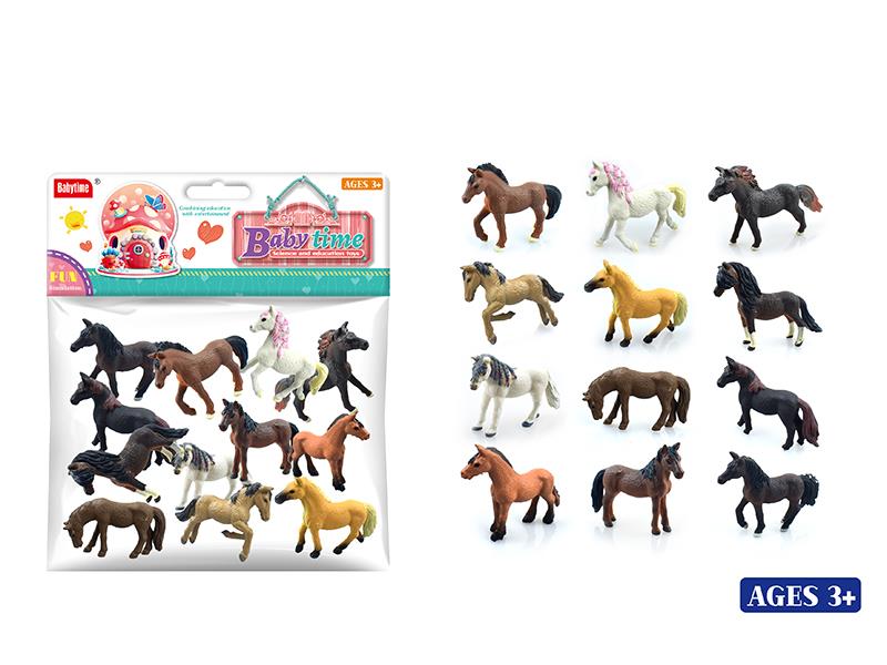 Model Horse Set 12pcs