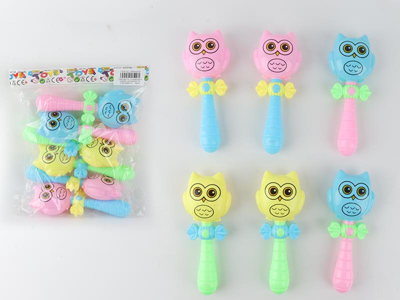 Cartoon OwlL Rattles 6pcs