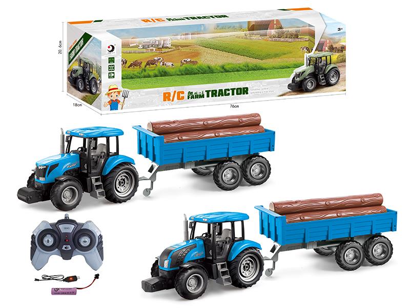 2.4G Remote Control Farm Tractor Trailer Toy(Demo + Sounds)