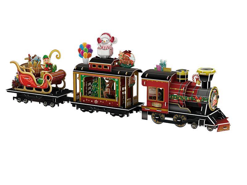 3D Puzzle Christmas Train With Light 139pcs